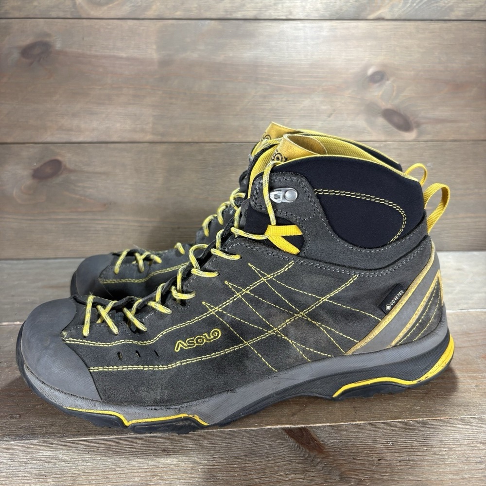 asolo nucleon GV mens size 9 shoes black waterproof approach hiking boots